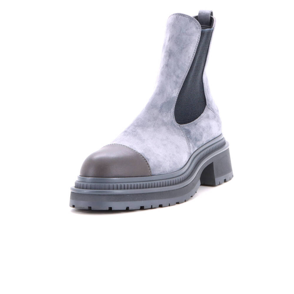Chanel Women's Cap Toe Chelsea Boots Suede with Leather
